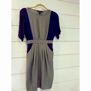BCBG blue and pewter dress with pockets. XXS